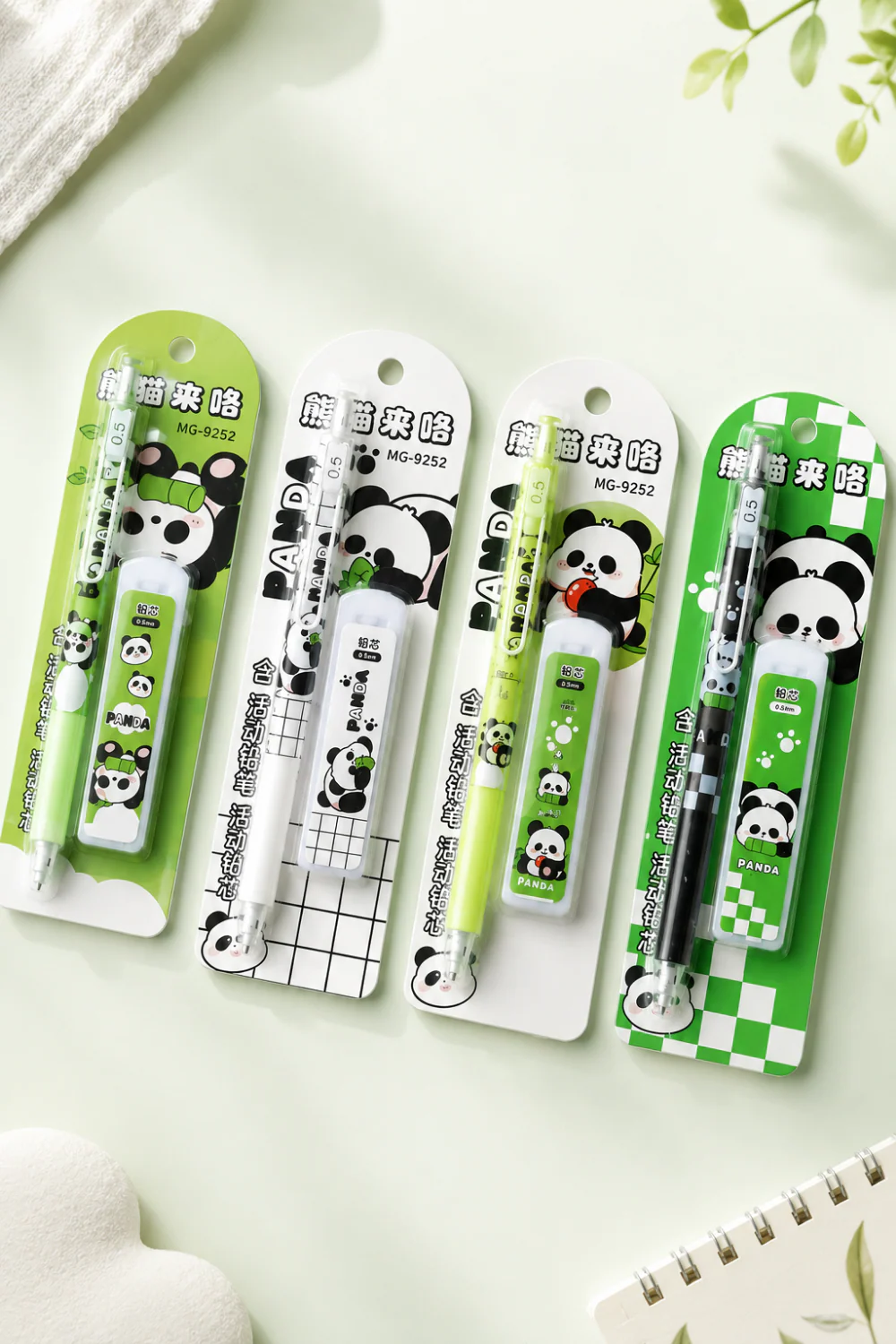 Panda Temalı Kalem & Uç Seti