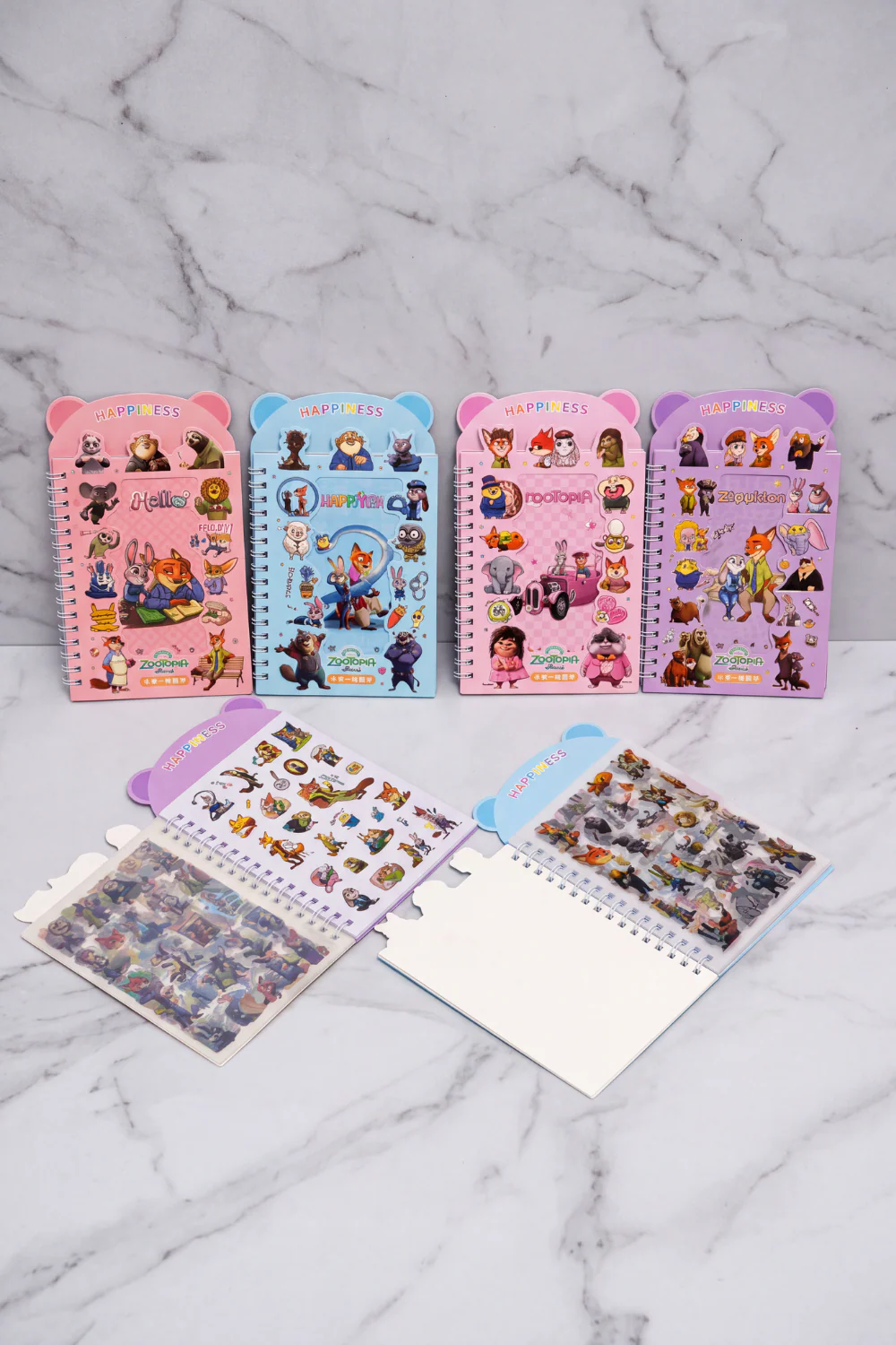 Zootopia Temalı Sticker & Not Defteri