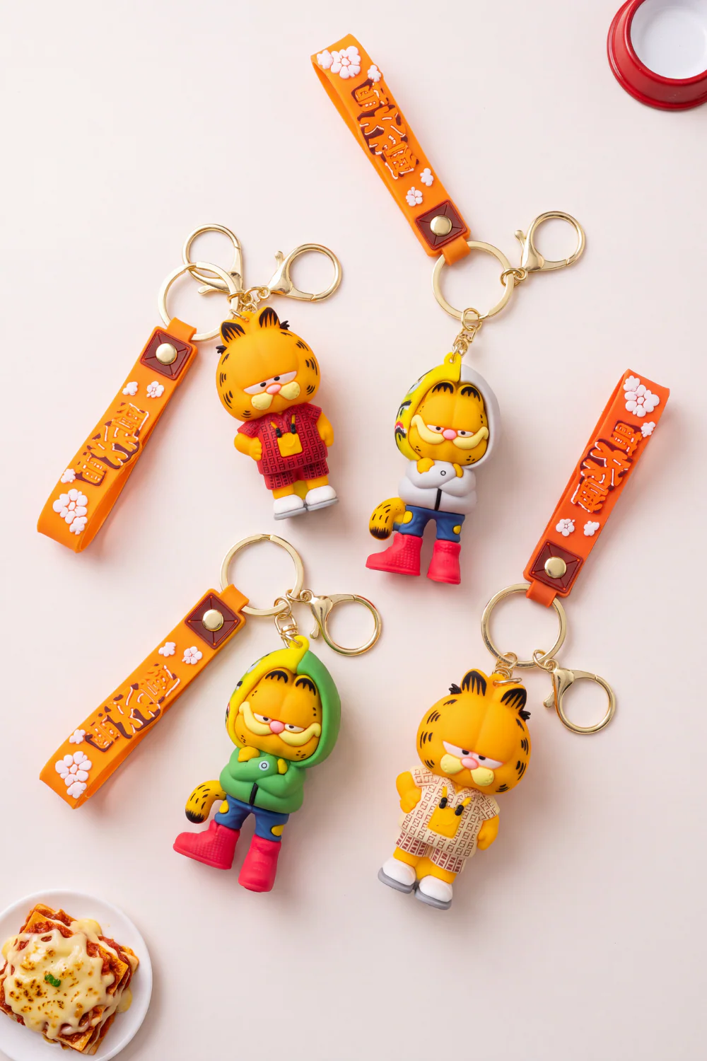 Garfield Temalı Charm Anahtarlık