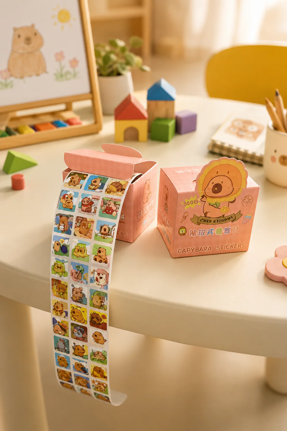 Capybara Temalı Rulo Sticker Albümü
