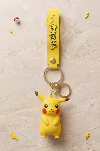 Jigglypuff Temalı Charm Anahtarlık — Pikachu