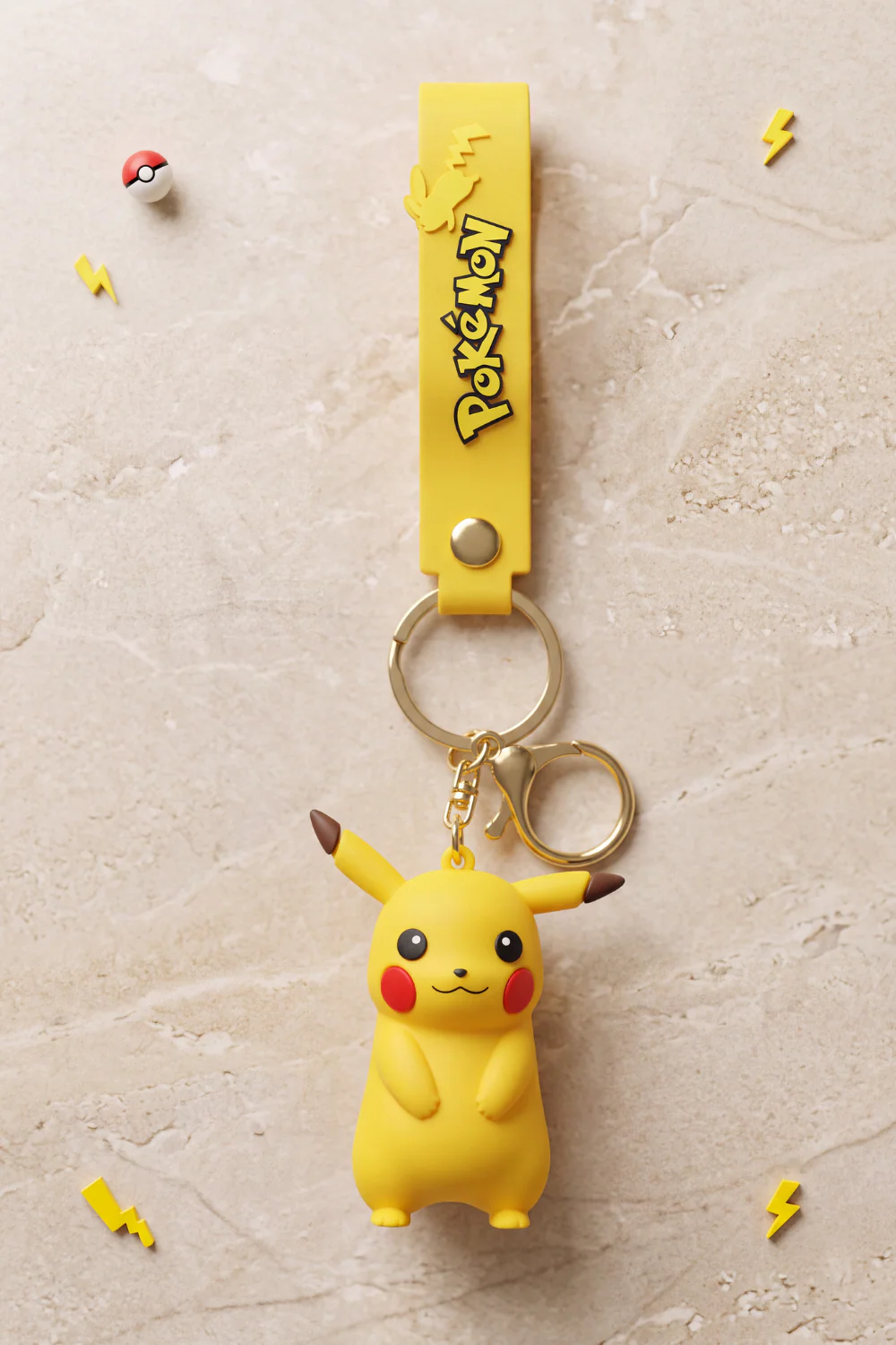 Jigglypuff Temalı Charm Anahtarlık — Pikachu