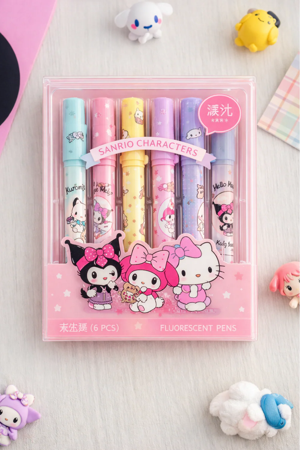 Sanrio Temalı Kutulu Fosforlu Kalem Seti