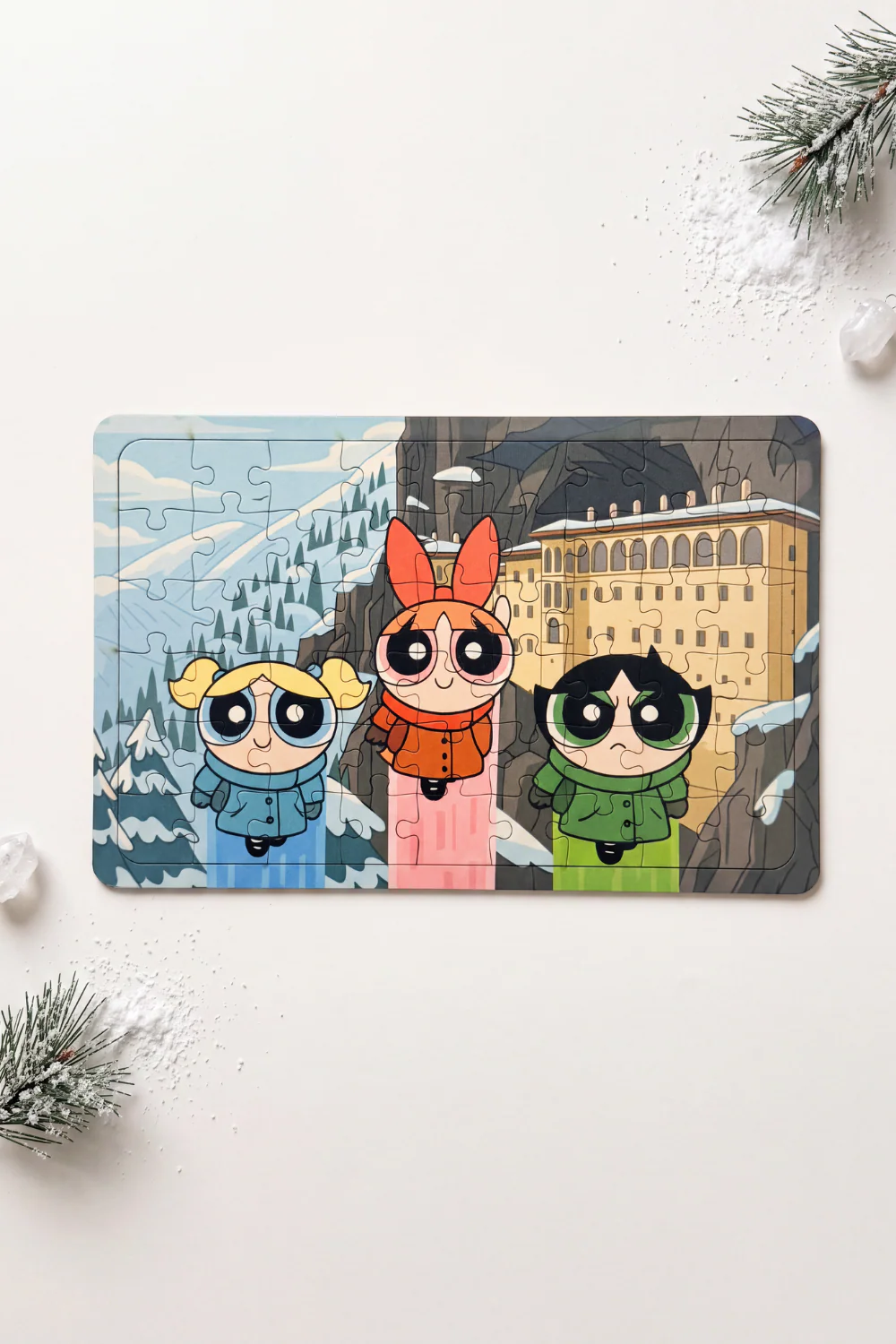 Powerpuff Girls Trabzon Sümela Manastırı'nda 54 Parça Eğitici Ahşap Puzzle & Yapboz