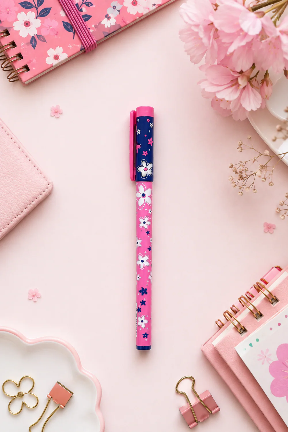 Cute Bloom Temalı Estetik Jel Kalem