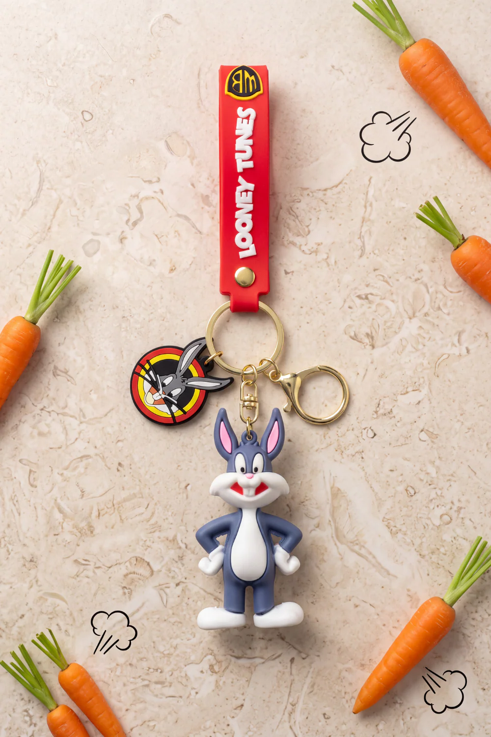Bugs Bunny Temalı Charm Anahtarlık
