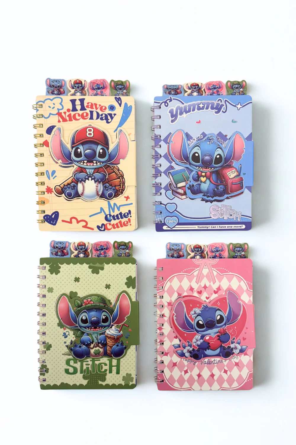Stitch Temalı 3D Çıt Çıt Kapaklı Ayraçlı Planlayıcılı Defter