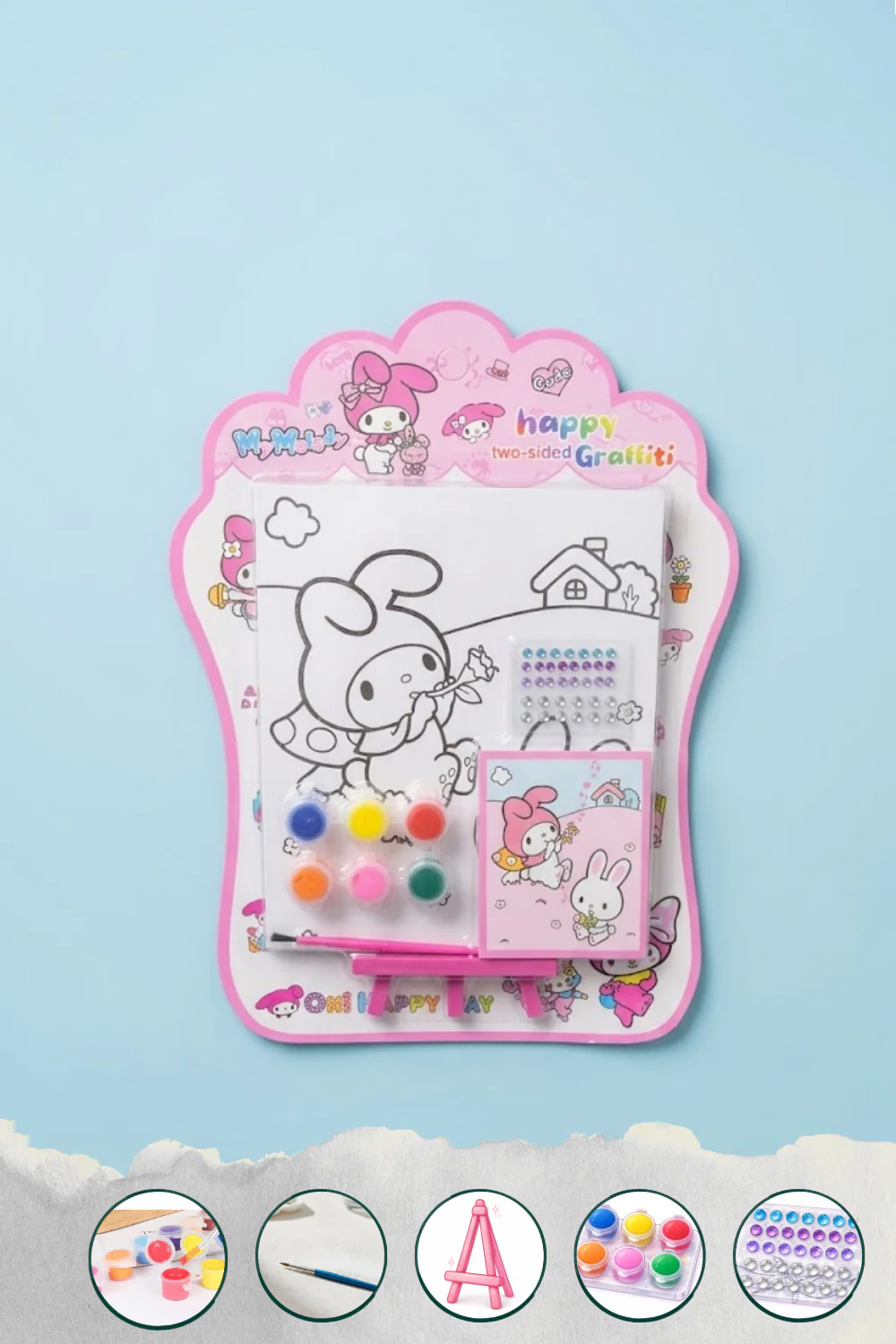 My Melody Temalı Tuval Boyama Seti