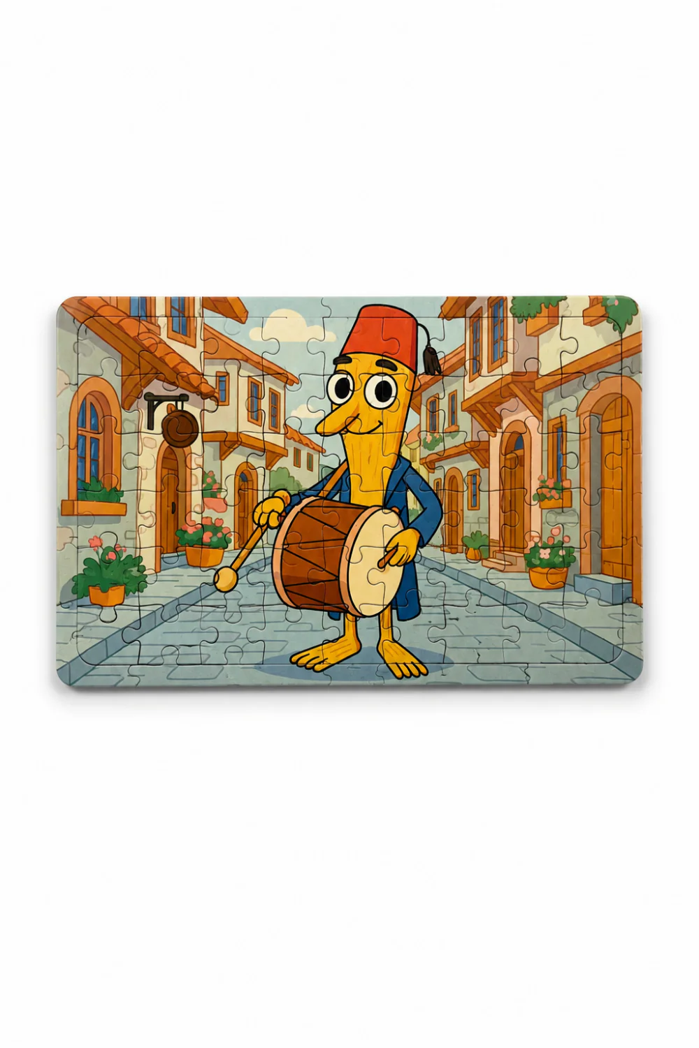 Tung Tung Tung Sahur Tarihi Bursa Tophane Sokaklarında 54 Parça Eğitici Ahşap Puzzle & Yapboz