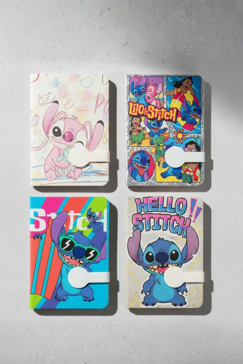 Stitch Temalı Renkli Kapaklı Defter