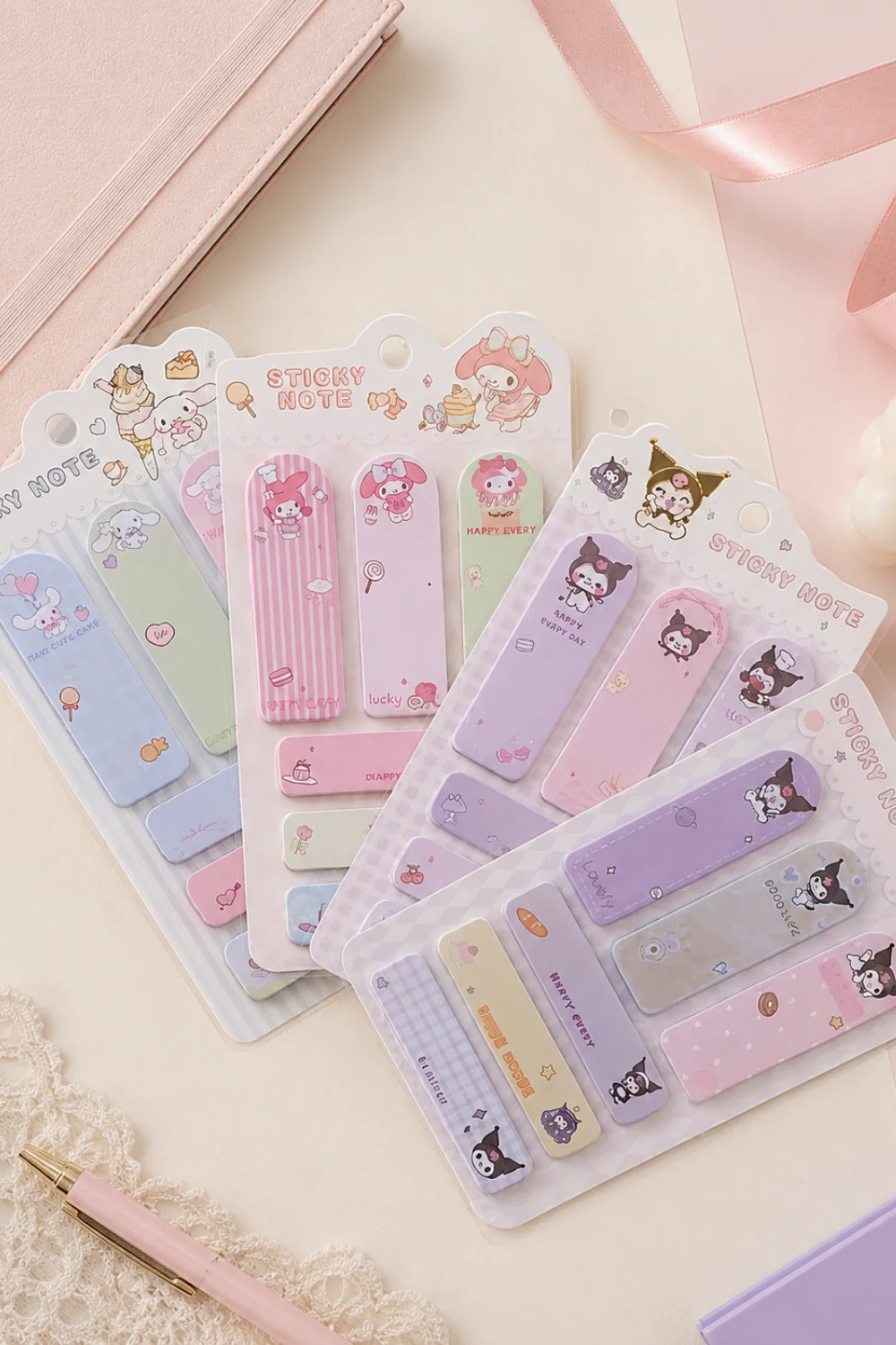 Sanrio Temalı Yapışkanlı Not Kağıdı Seti