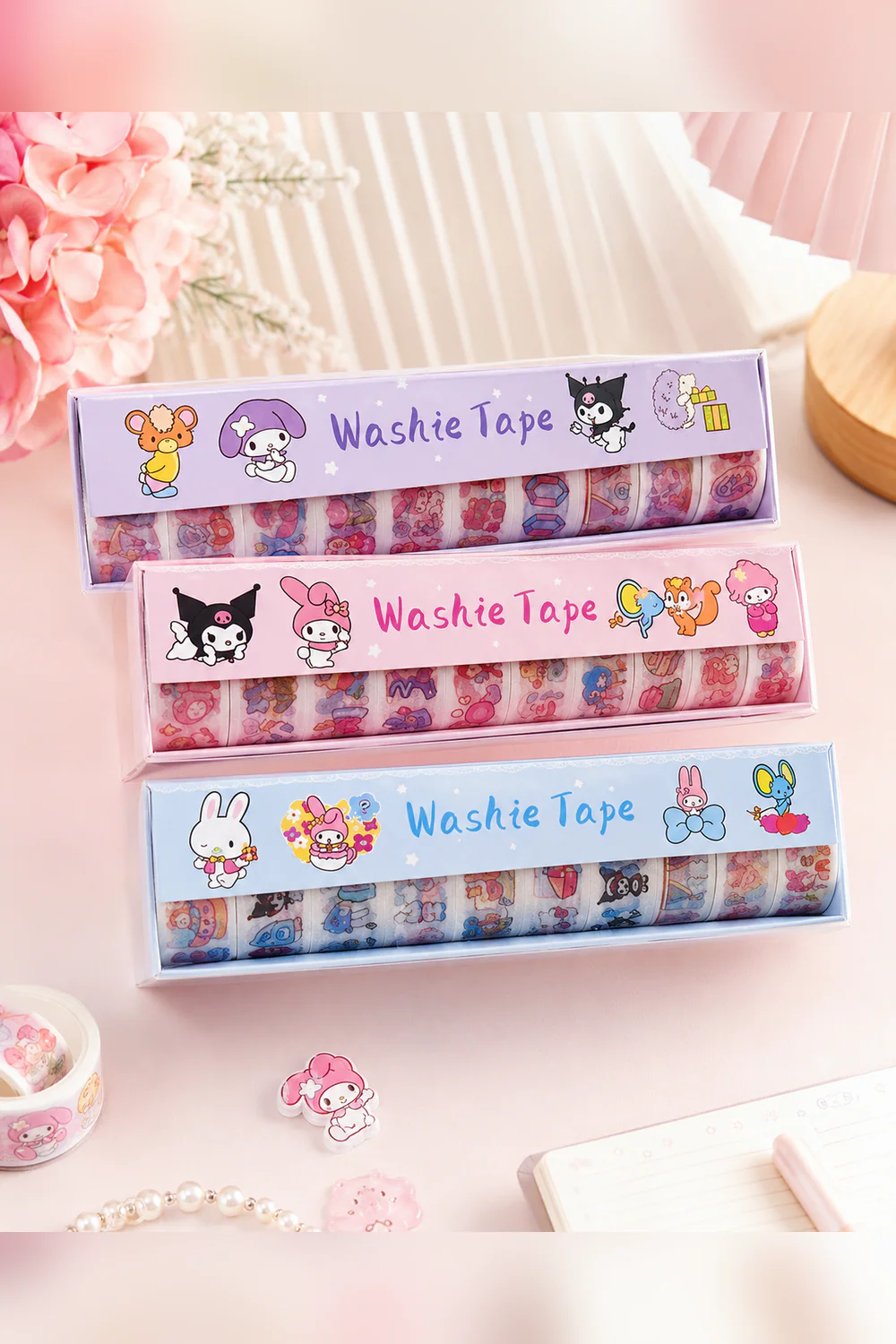 Sanrio Temalı 10 Adet Washie Tape Seti