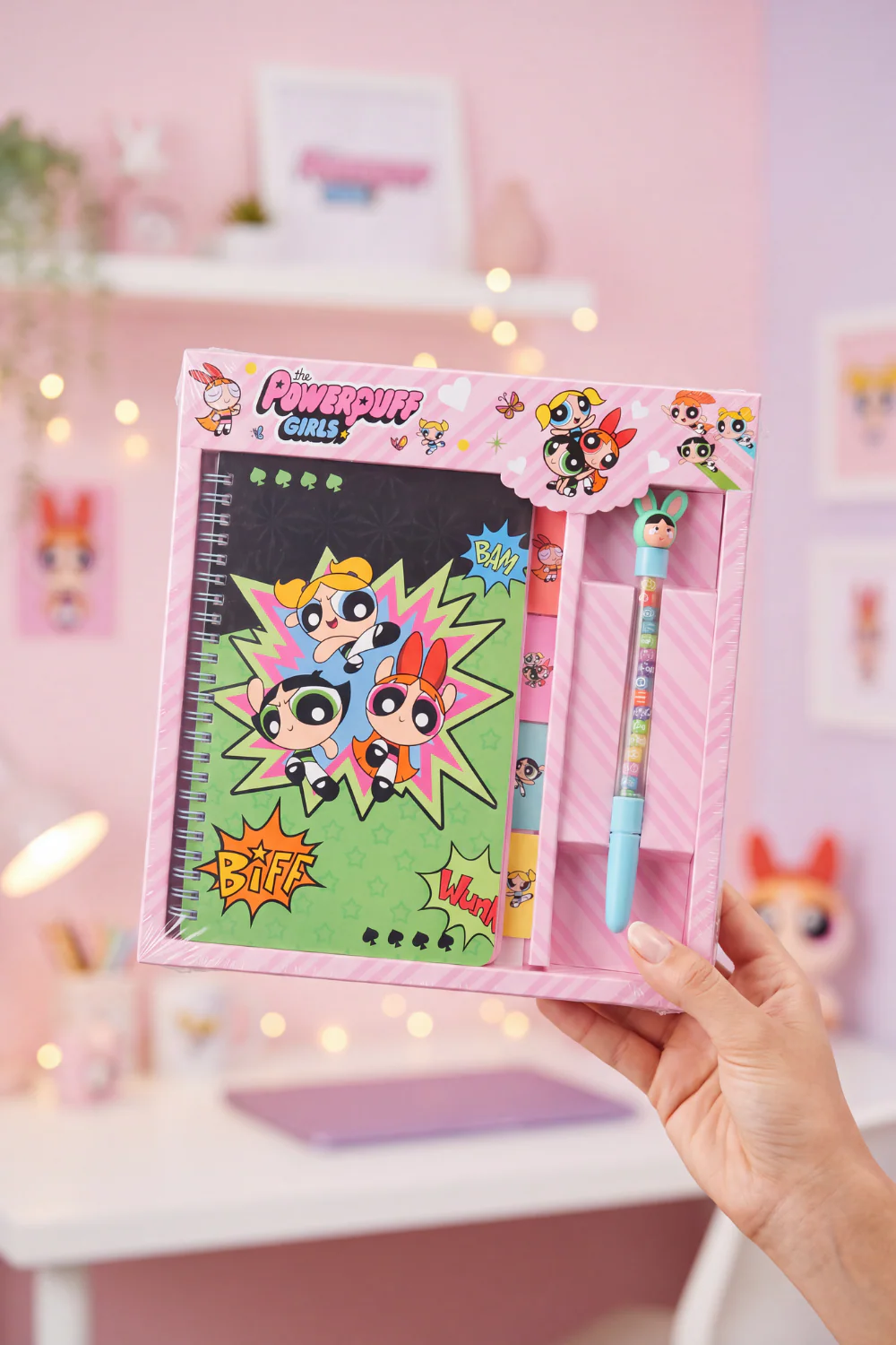 Powerpuff Temalı Defter + Kalem Kırtasiye Seti