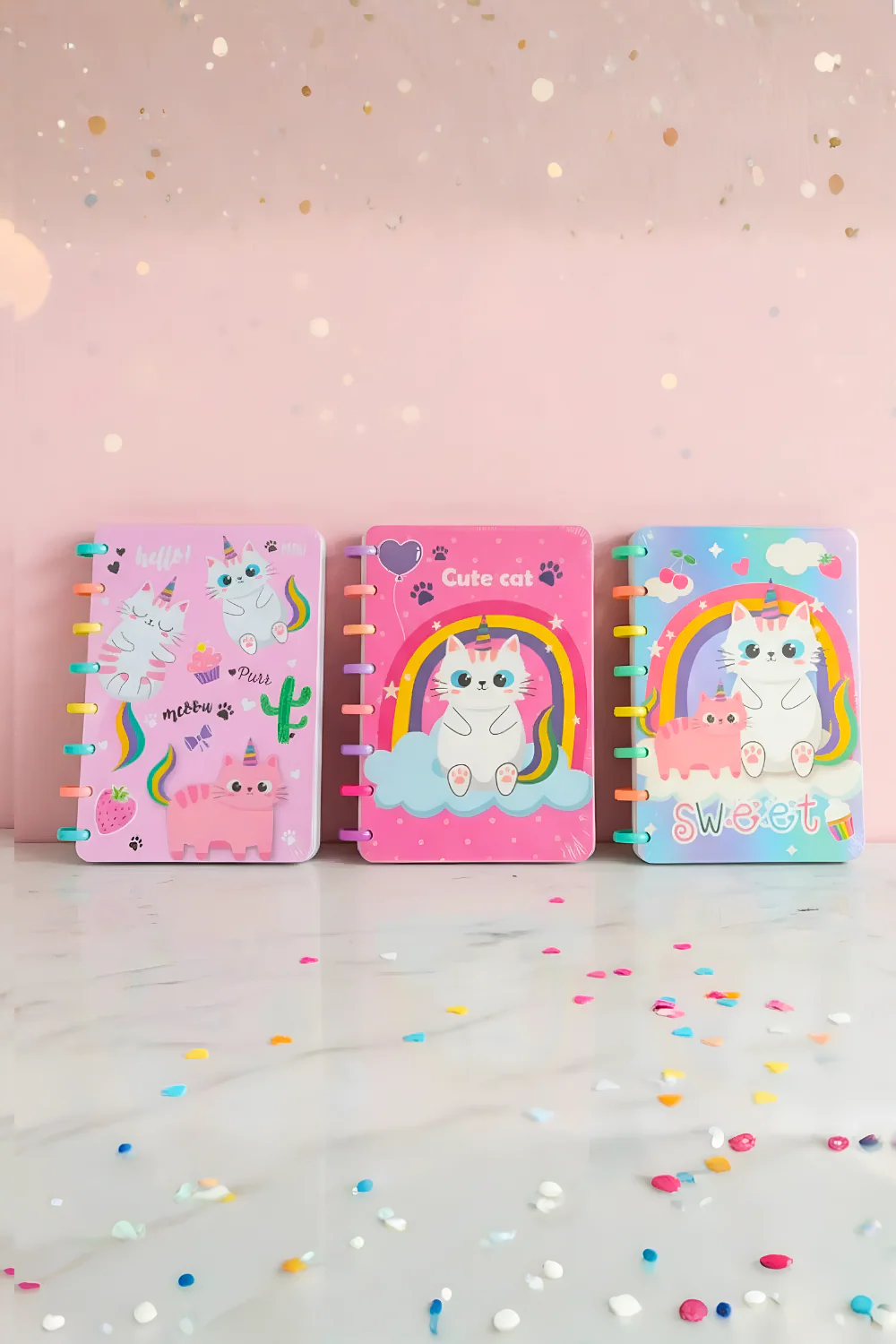 Kedi Temalı Çember Ciltli Defter