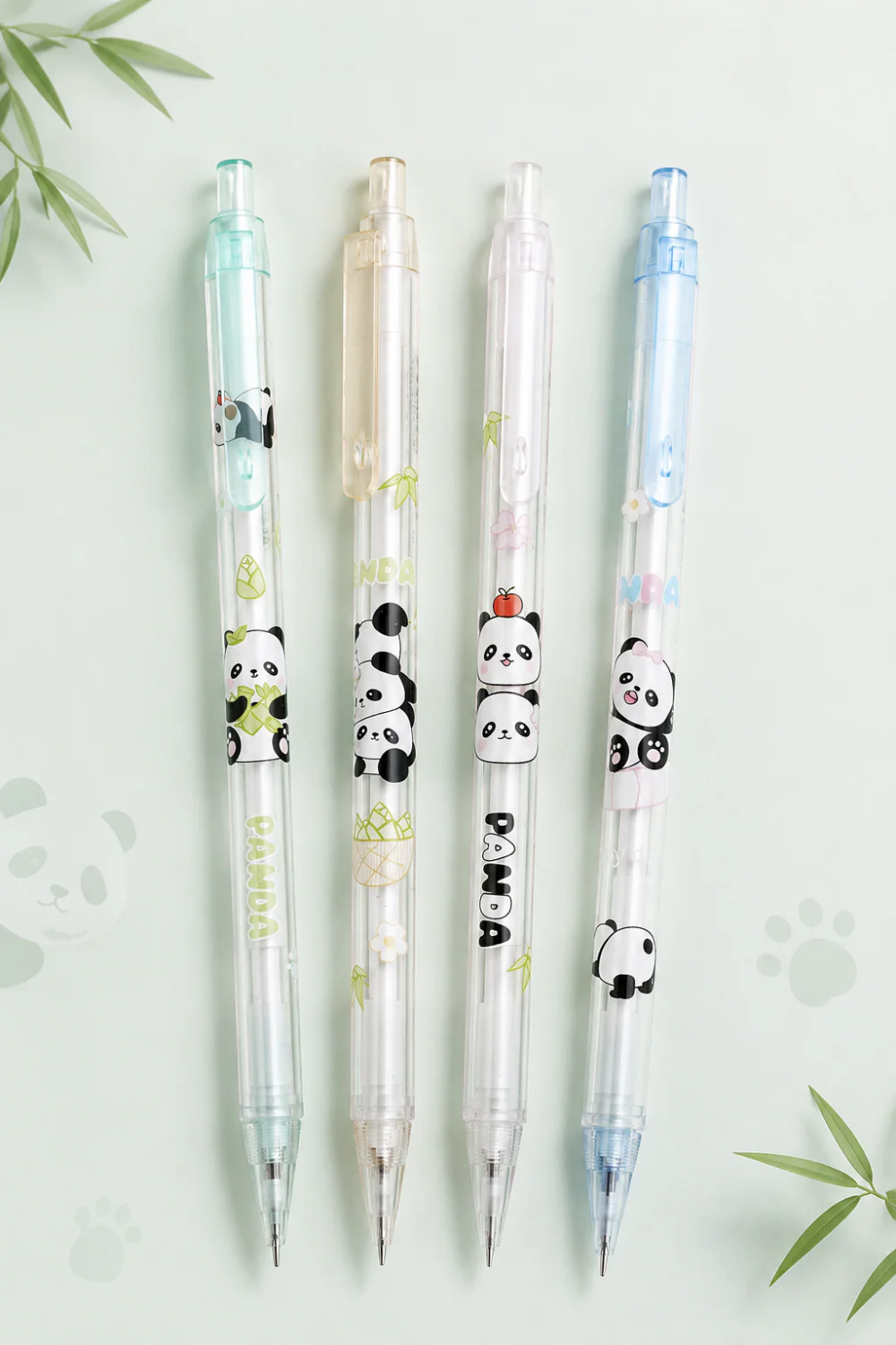 Panda Temalı Şeffaf Uçlu Kalem