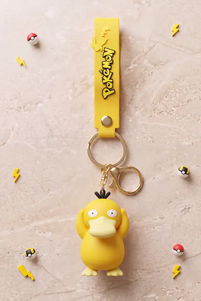 Jigglypuff Temalı Charm Anahtarlık — Psyduck