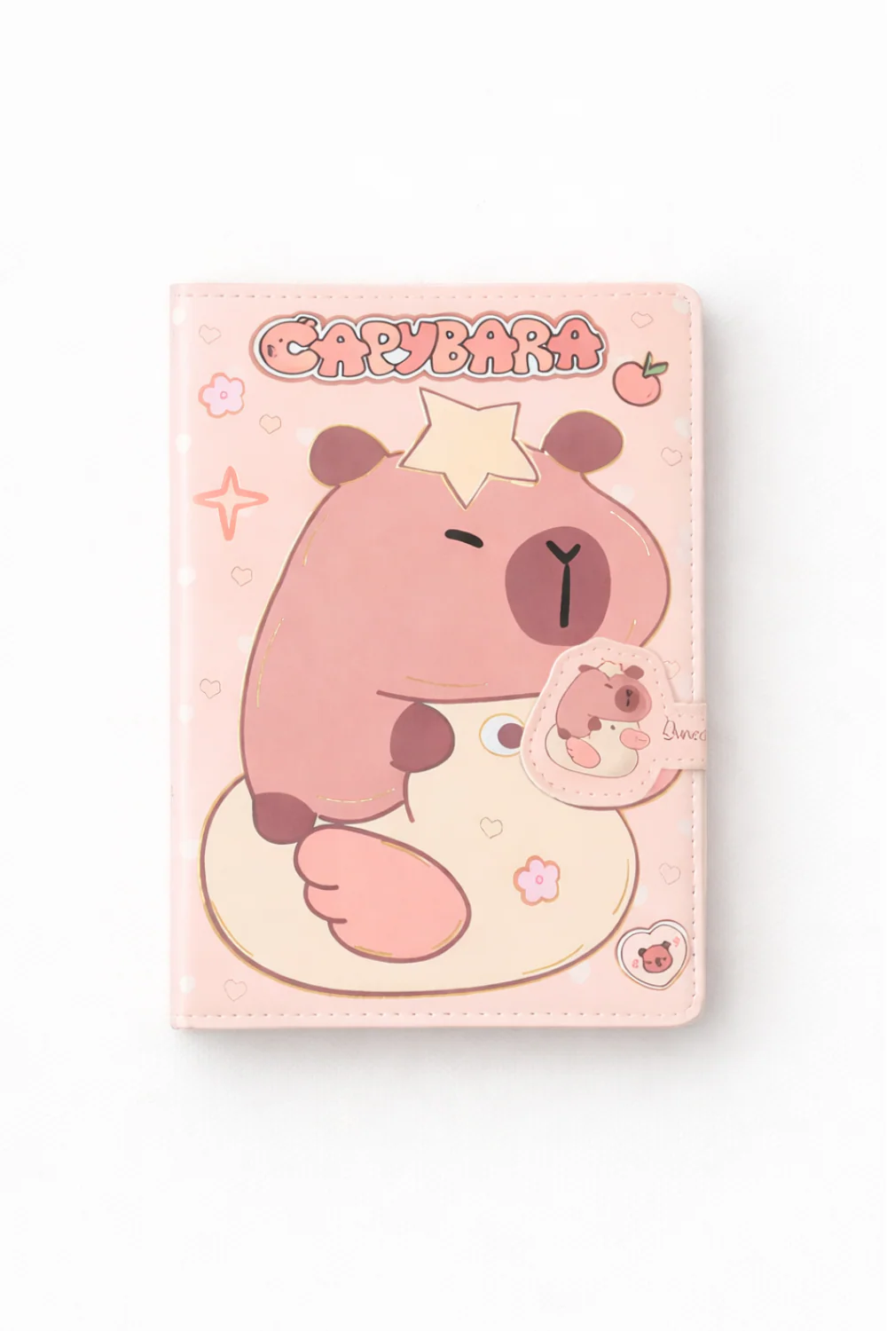 Capybara Temalı Mıknatıs Kilitli Pofuduk Defter