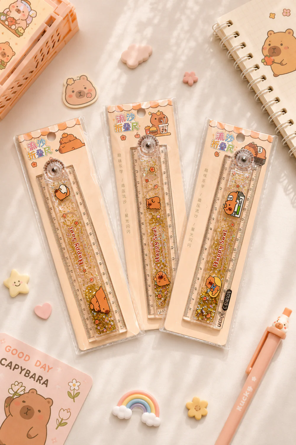 Capybara Temalı Sulu 15 Cm Cetvel